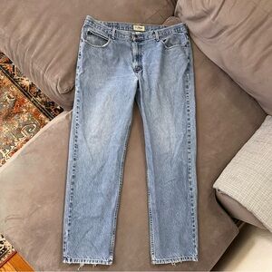 LL Bean Pants Blue Denim Jeans Outdoors Pocket Classic Fit 40X31 (tag 40x32)